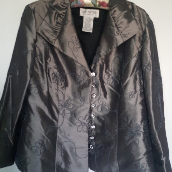 Elegant grey Carol Lin blouse top - Picture 1 of 4